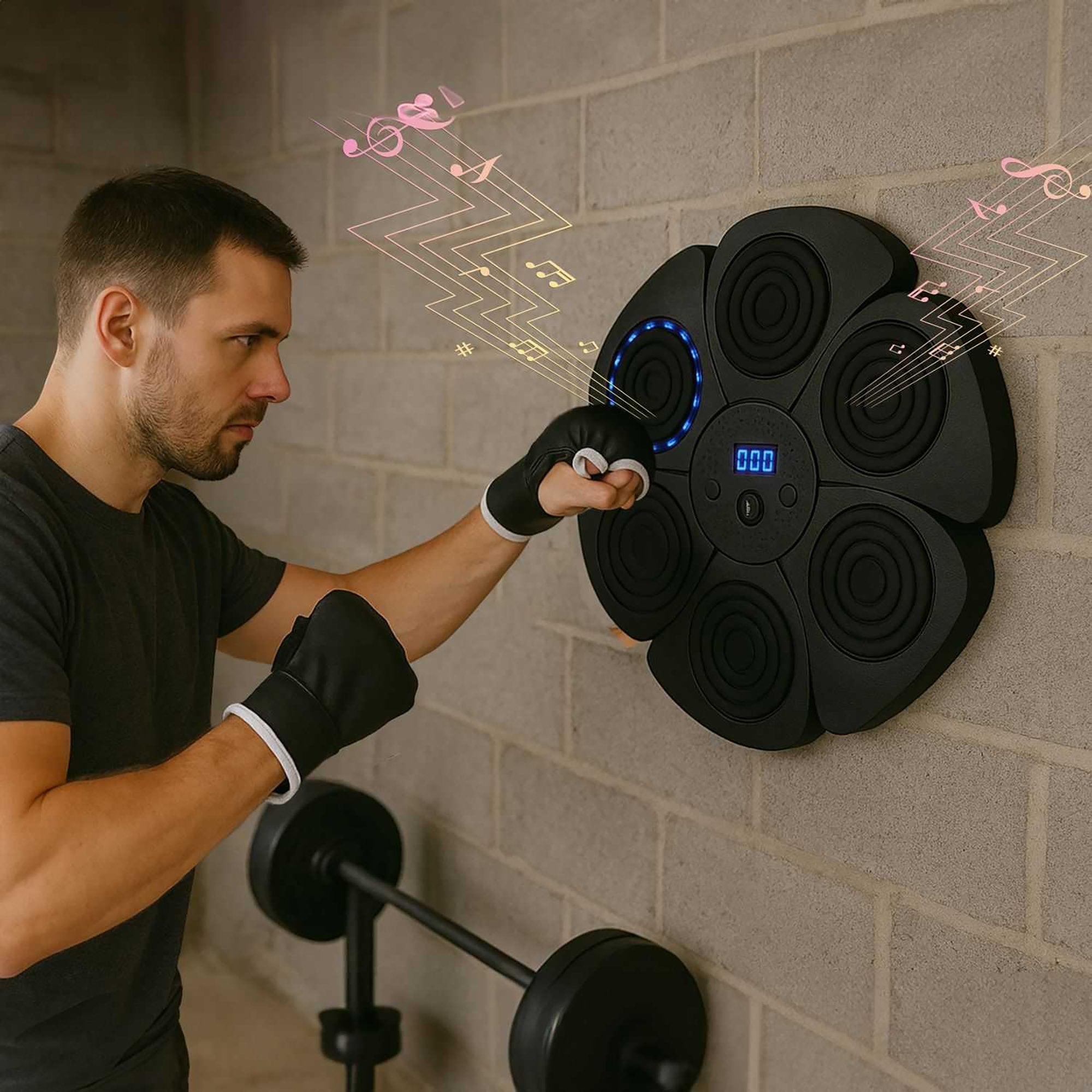 Stokomani Jeux Machine de boxe enceinte 1200 mAh 42 cm