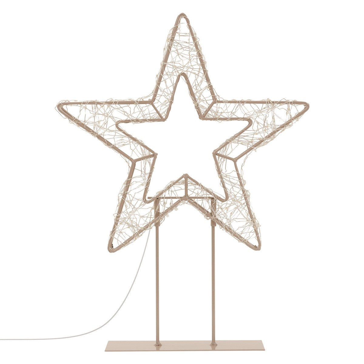 ECD Germany étoile lumineuse Noël LED blanc chaud 37 cm socle