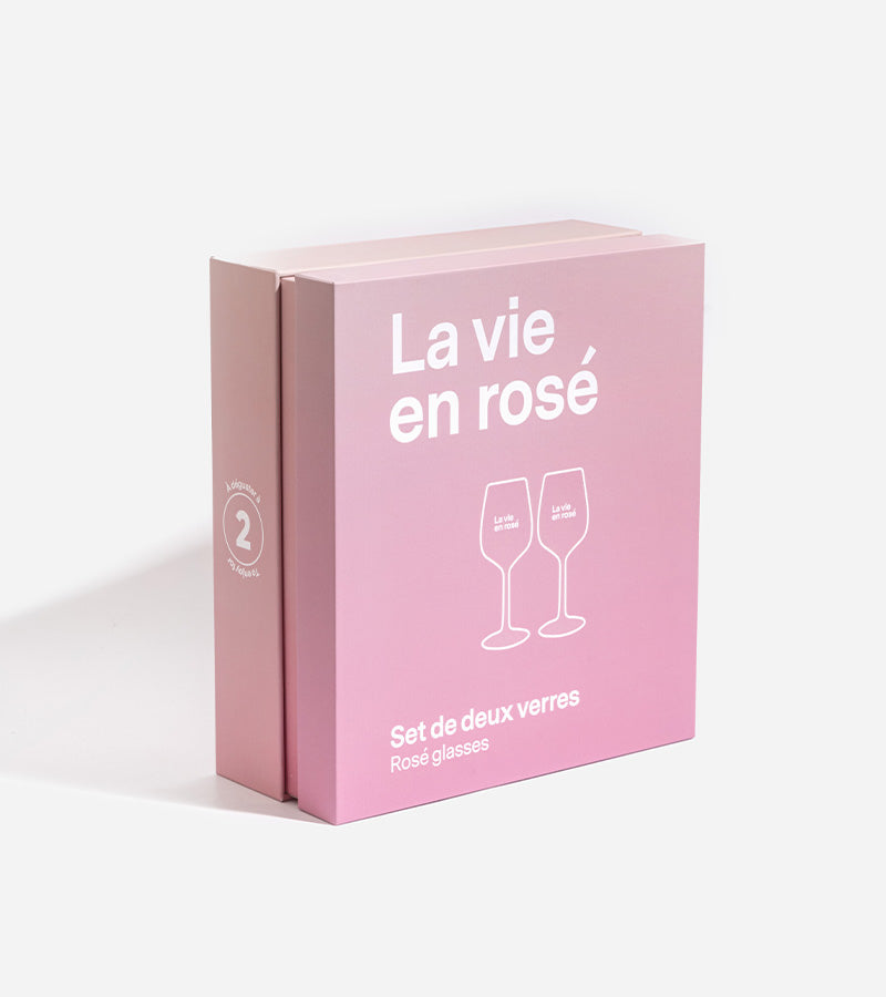 L'avant gardiste La vie en rosé set 2 verres vin
