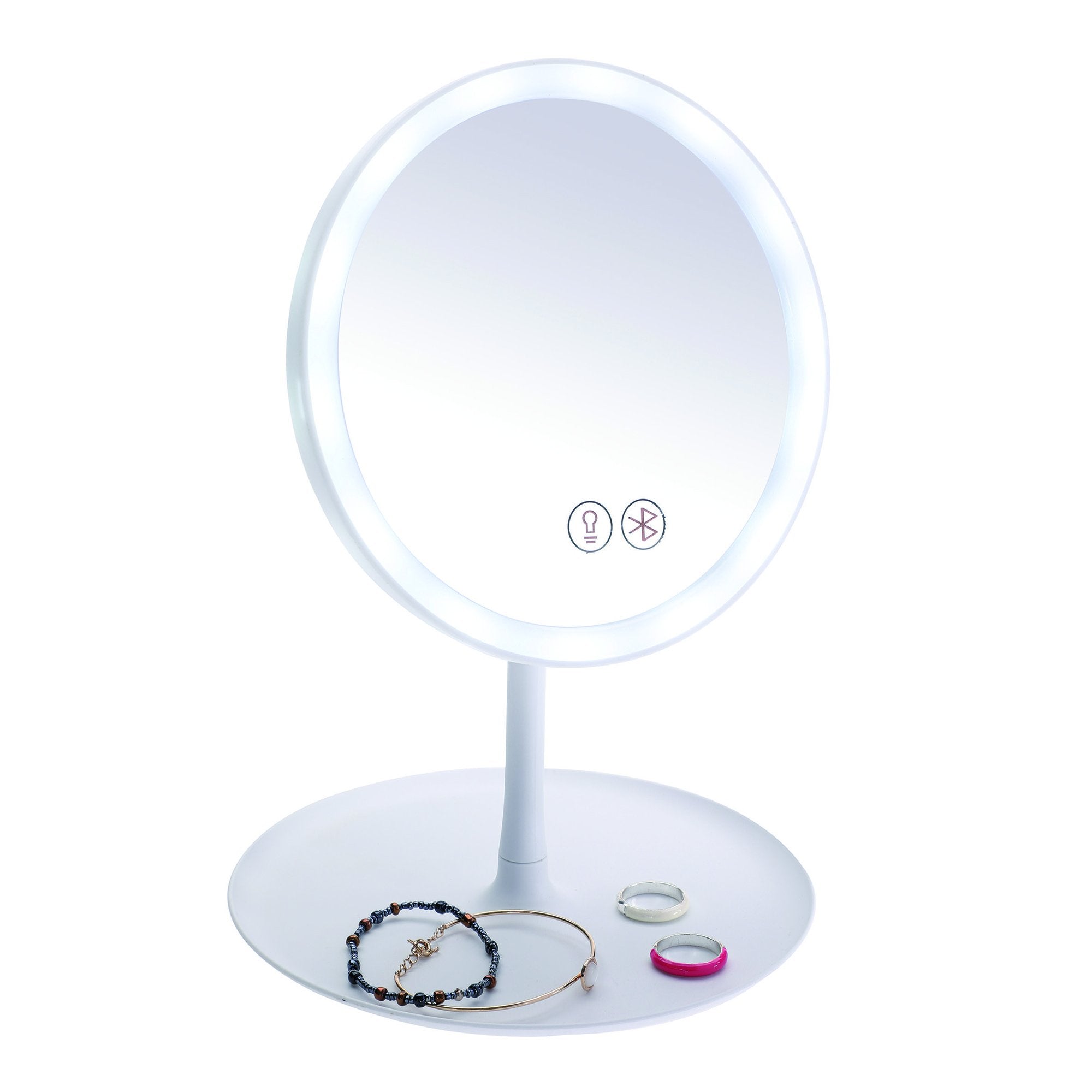 Stokomani Hightech miroir enceinte Bluetooth LED USB