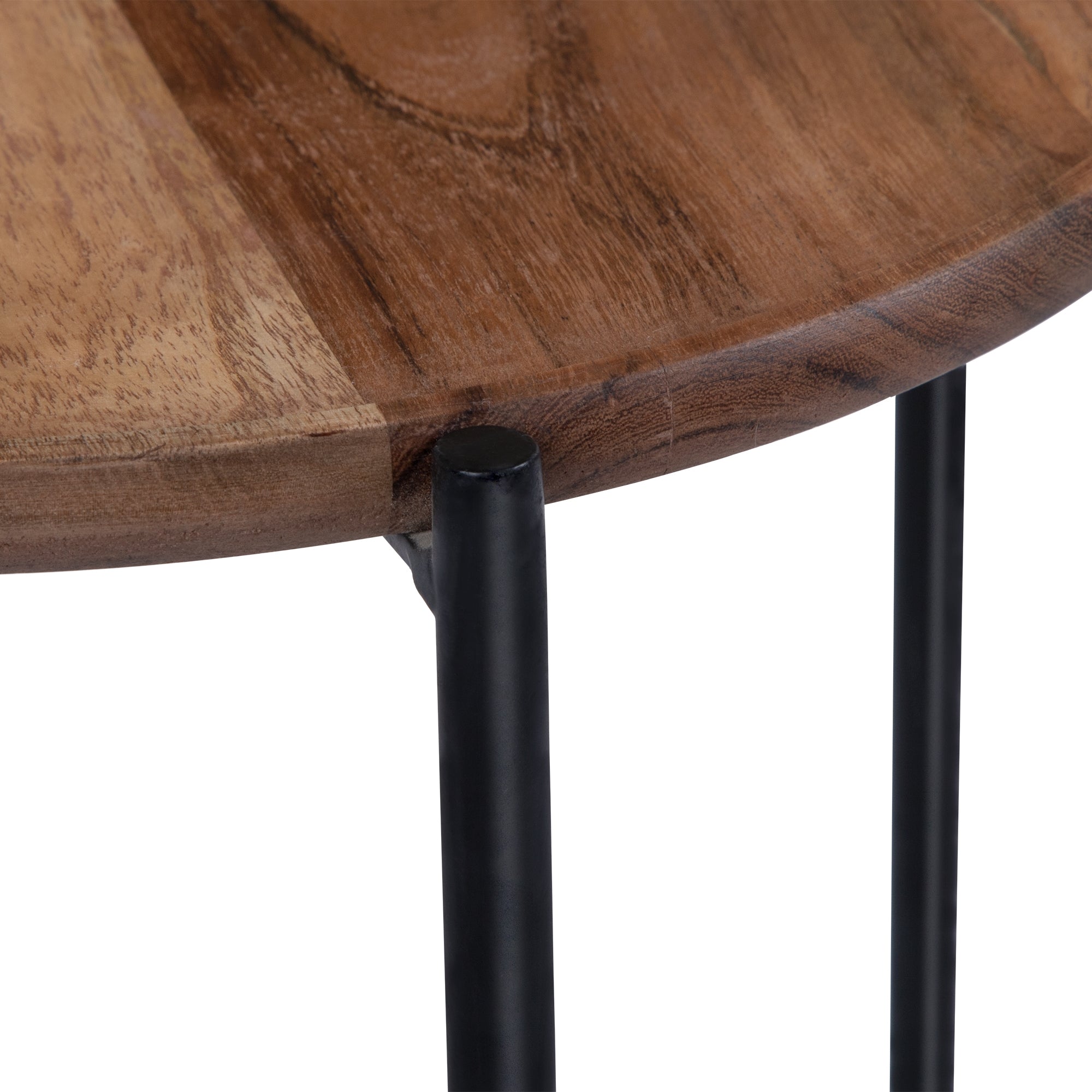 ECD Germany Möbel lot 2 tables d'appoint manguier naturel et fer