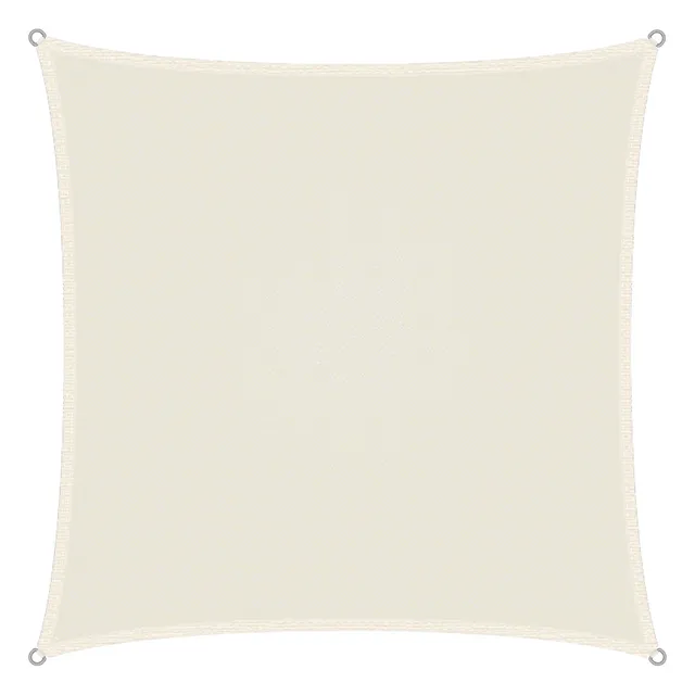 ECD Germany Garten voile d'ombrage crème 3,6x3,6 m HDPE
