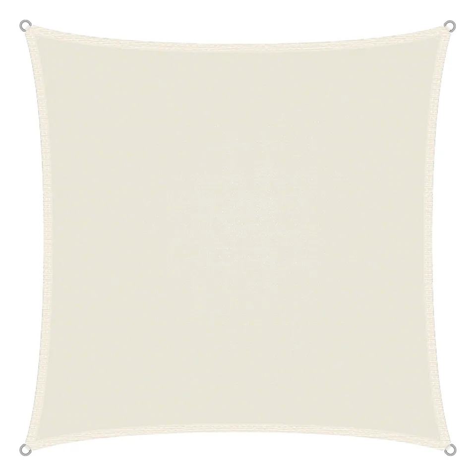 ECD Germany Garten voile d'ombrage crème 3,6x3,6 m HDPE