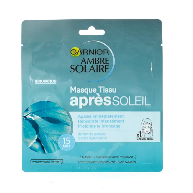 Garnier Masque en tissu après-soleil visage hydratant