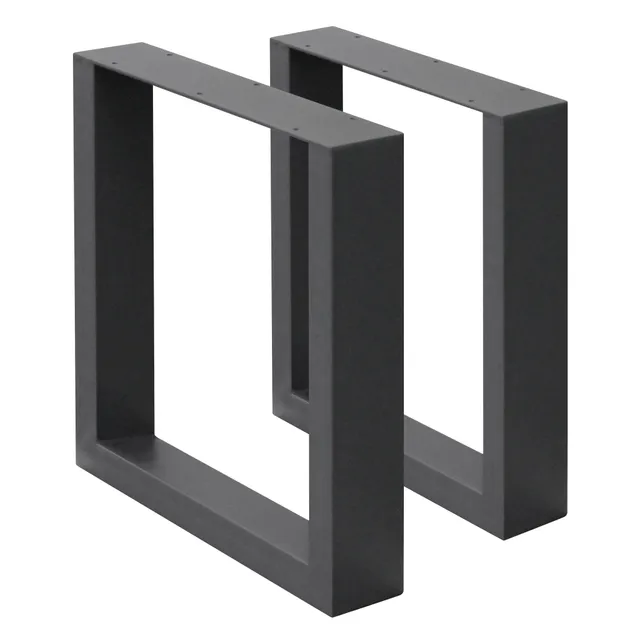 ECD Germany Garten pied de table acier anthracite 30x43 cm lot 2