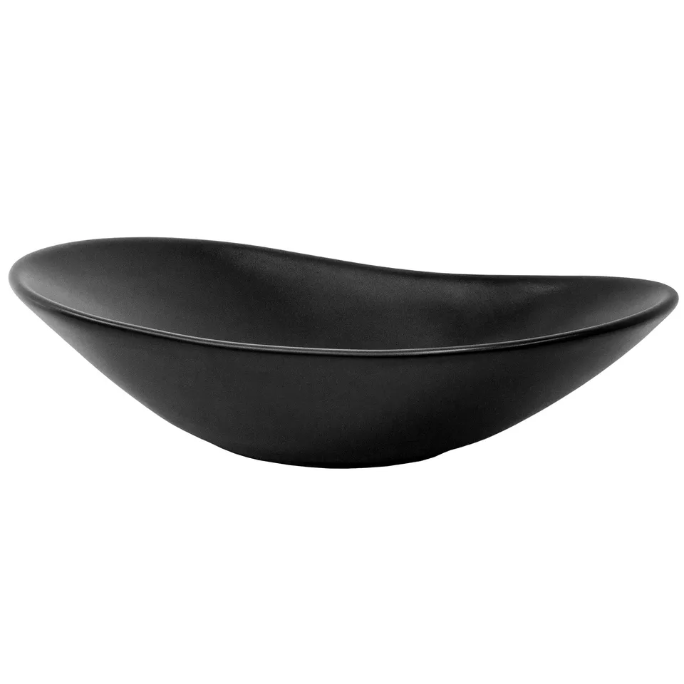 ECD Germany Sanitär LuxeBath vasque noir 63x36 cm + bonde