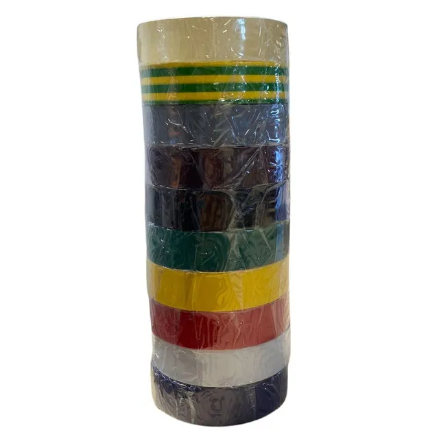 Shop-Story CT610427 lot 10 rubans PVC électricien 15mm x 10m