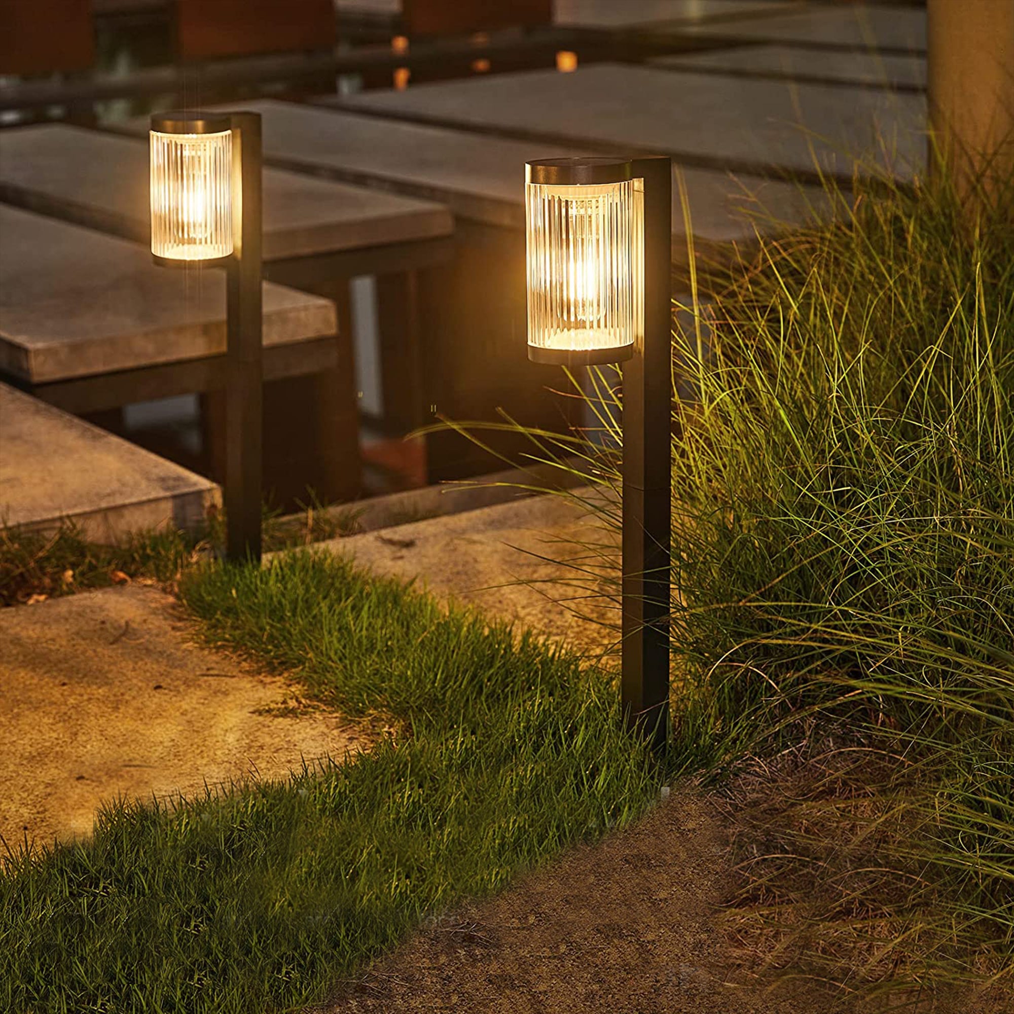 Red Deco Beamlit lot 2 balises solaires LED H58cm
