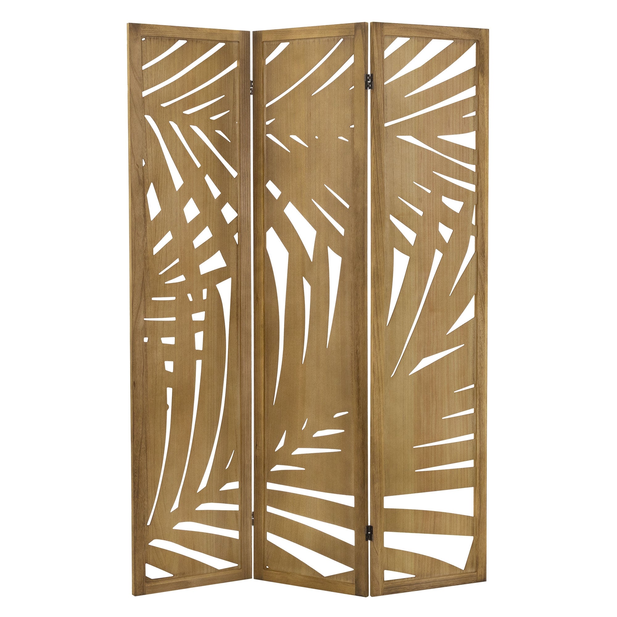 ECD Möbel Sapporo paravent 3 panneaux beige bois pliable