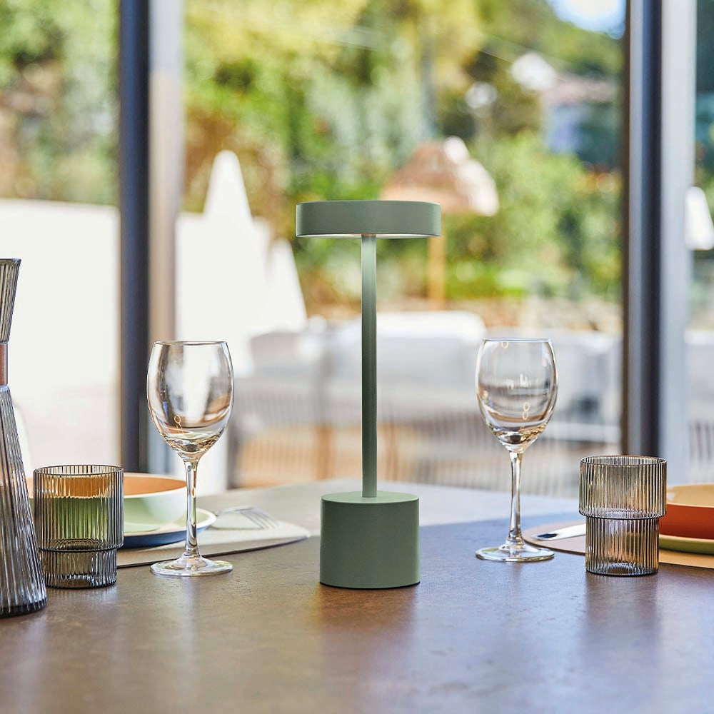 Red Deco Roby Olive lampe sans fil tactile verte 30cm