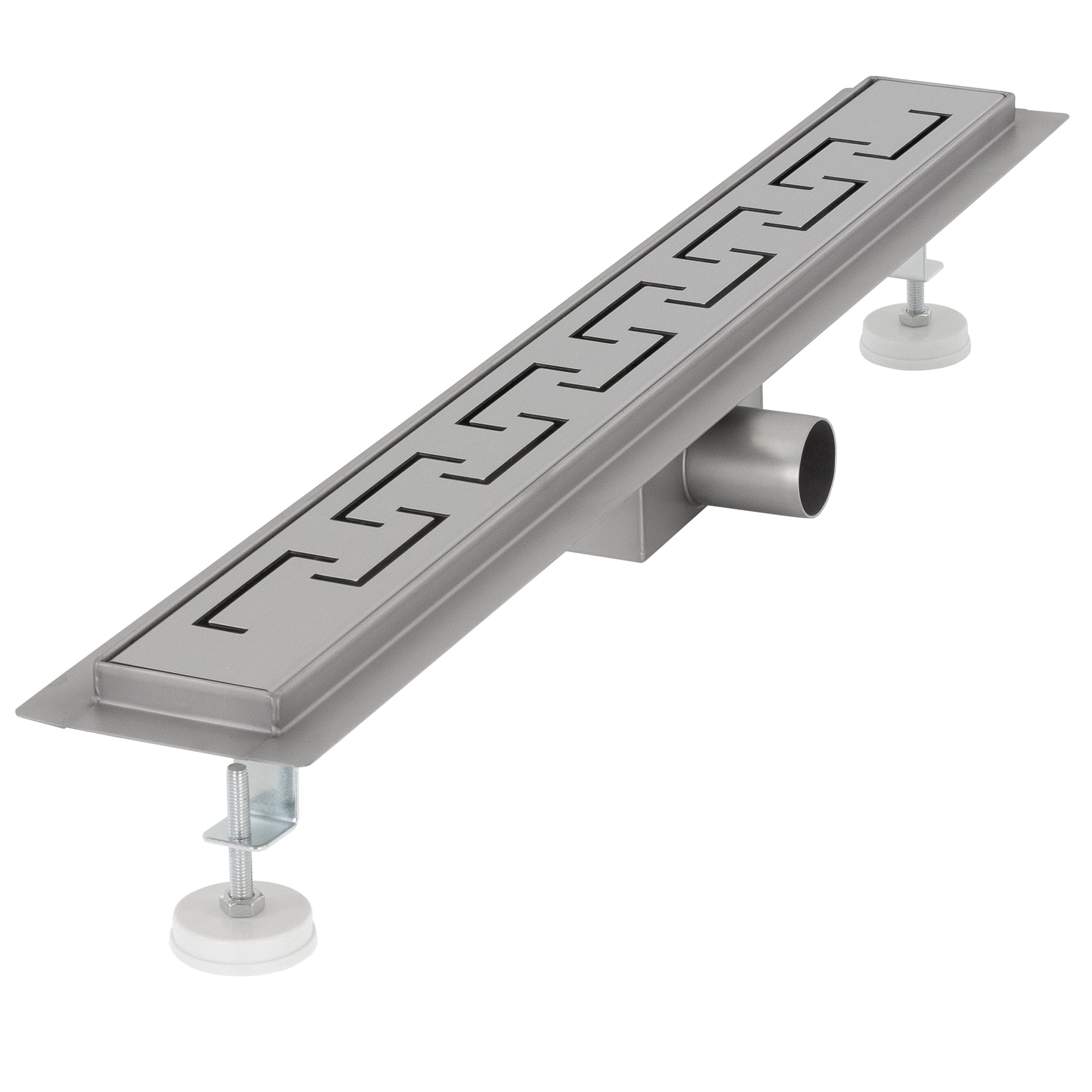 ML-Design caniveau douche inox 80 cm rainuré argent