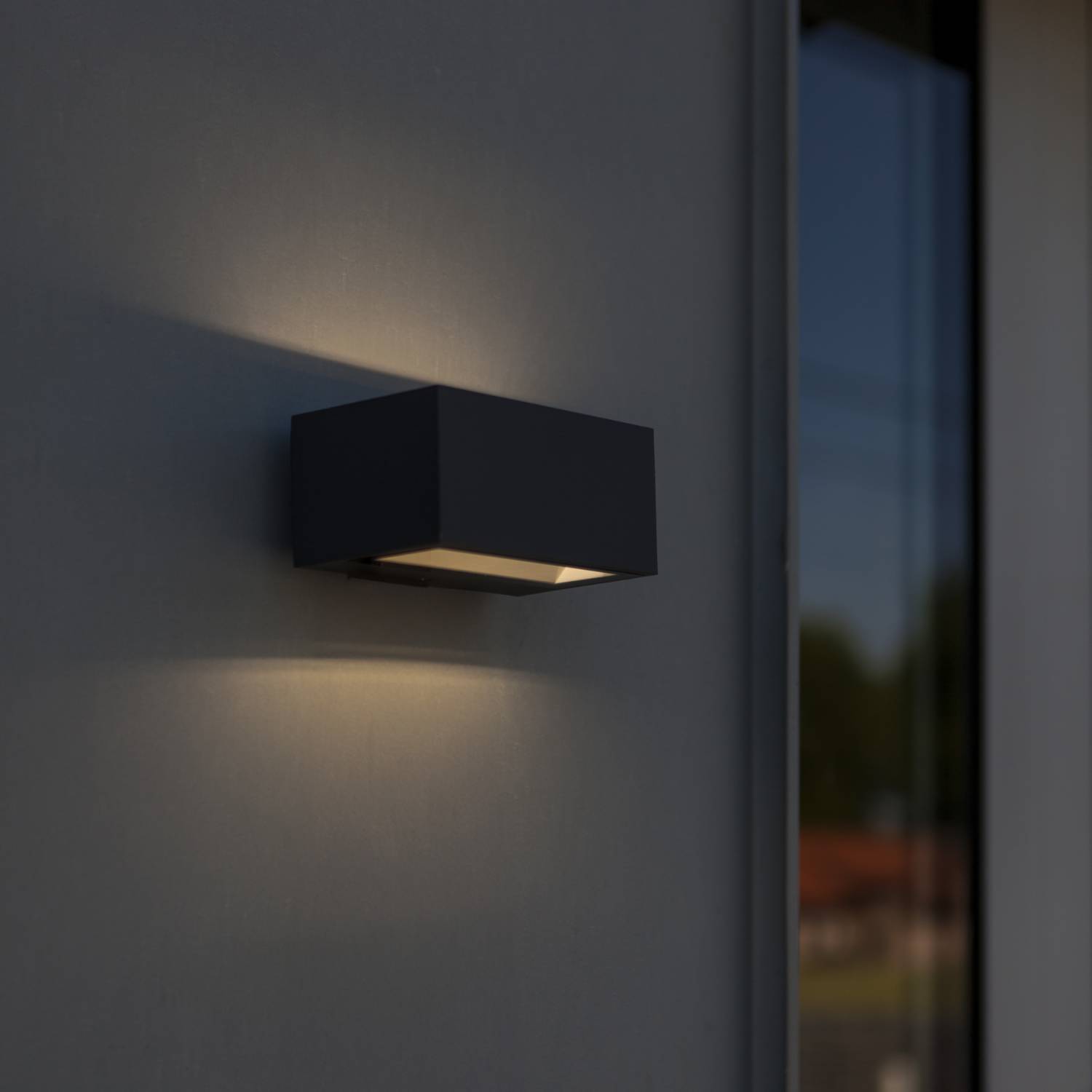 Red Deco Gemini Grey applique extérieur LED bidirectionnelle