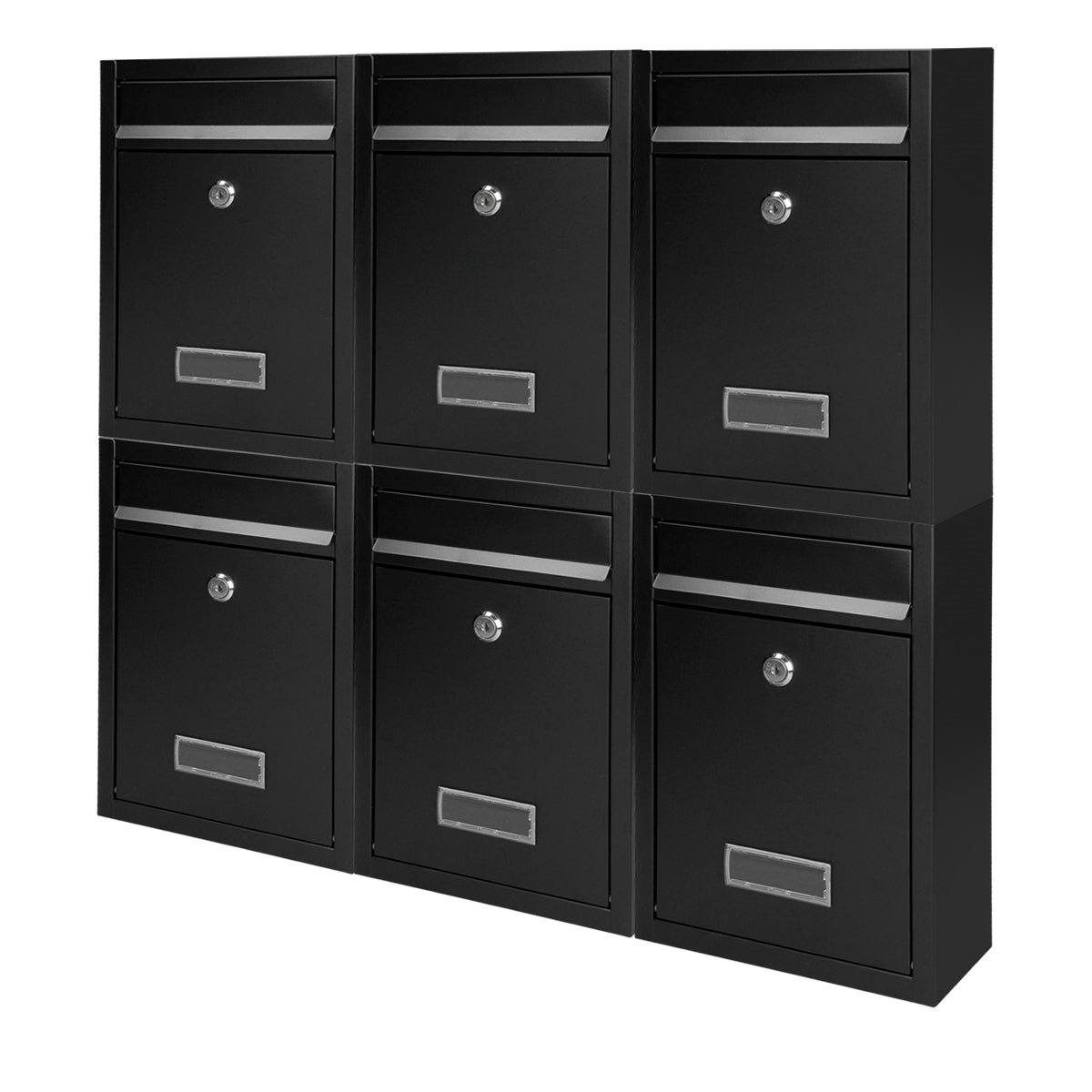 ECD Germany boîte aux lettres acier noir 215x9x32 cm