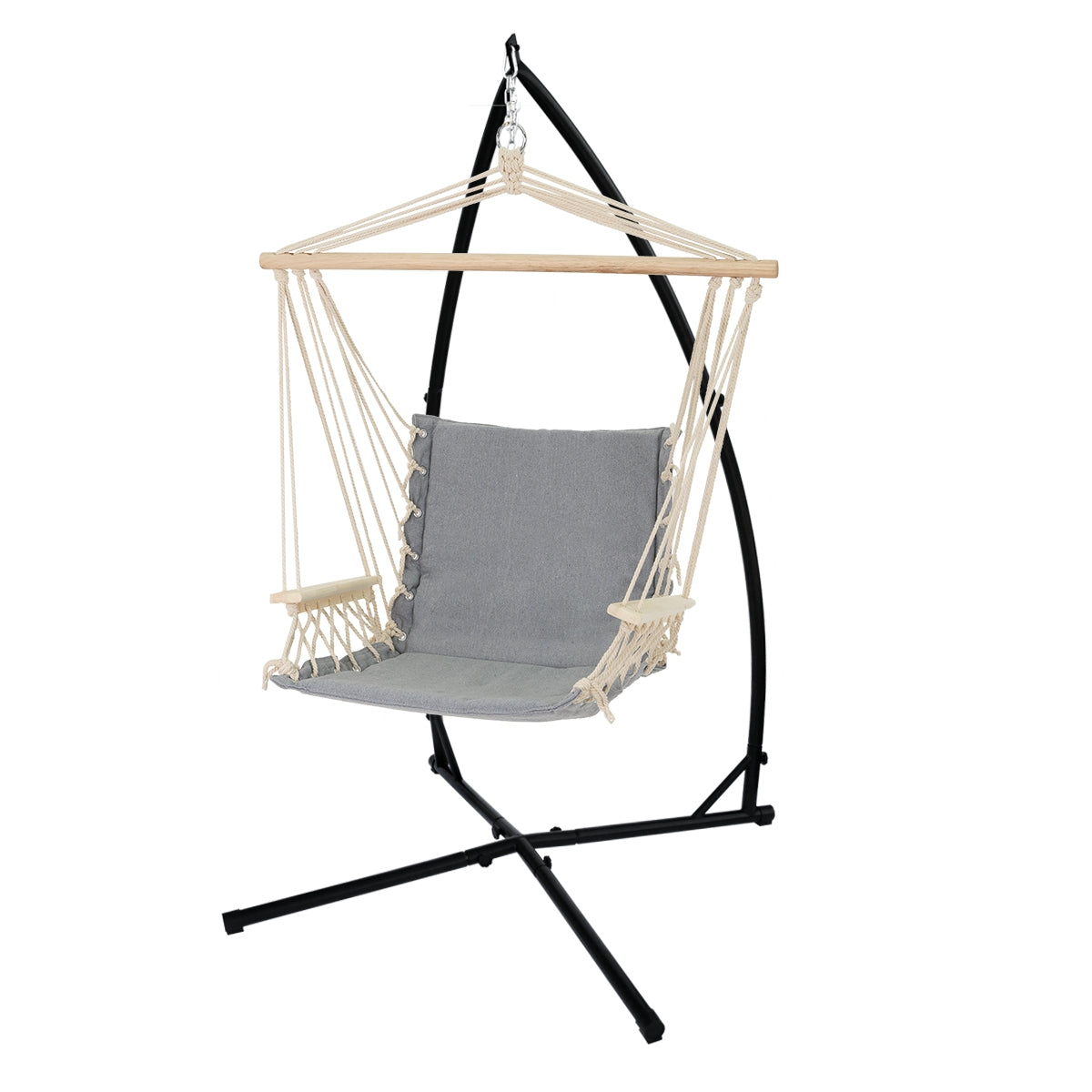 ECD Germany Sport & Freizeit fauteuil suspendu gris 45x100x46 cm