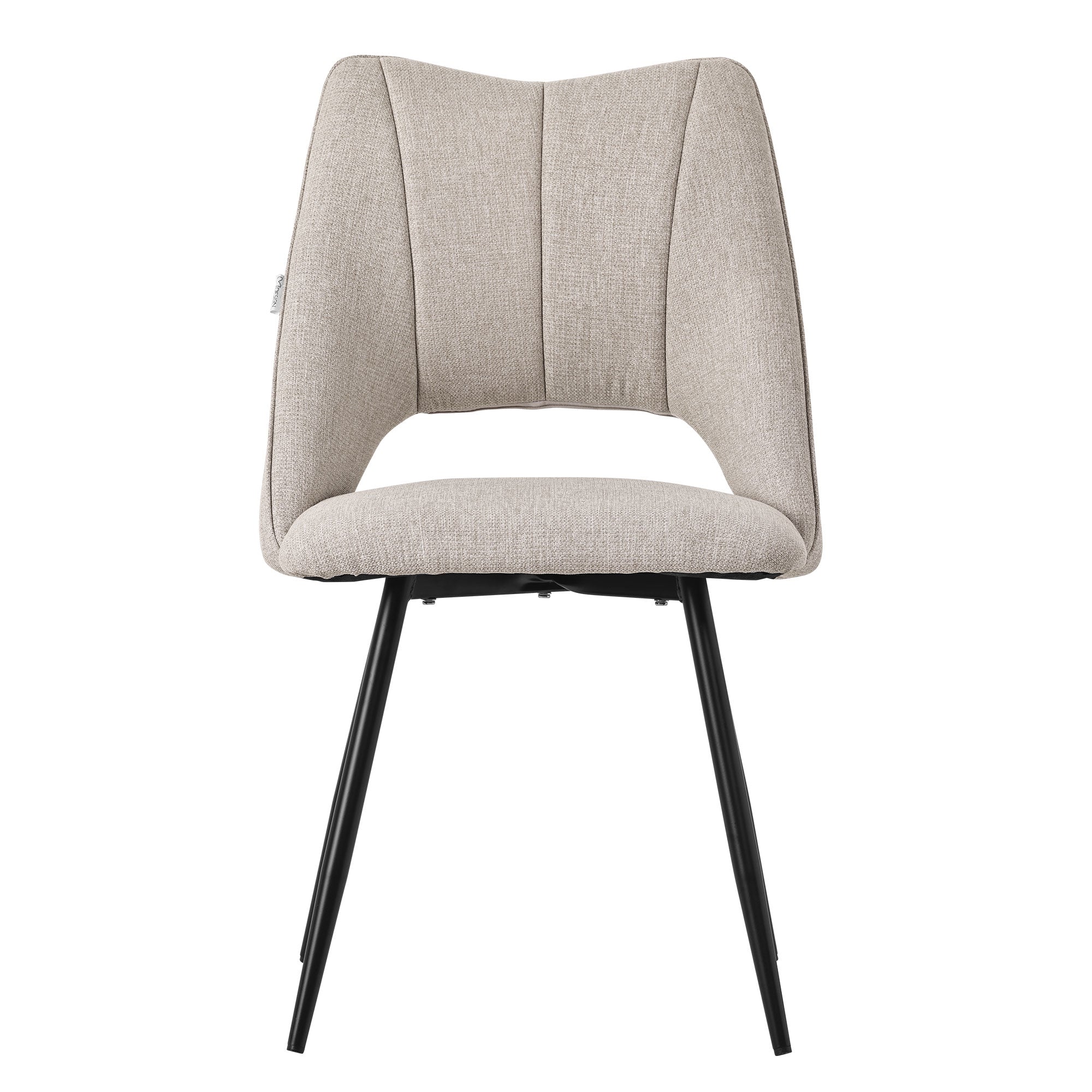 ECD Germany Möbel ML-Design chaise cuisine beige lot de 2 rembourrée