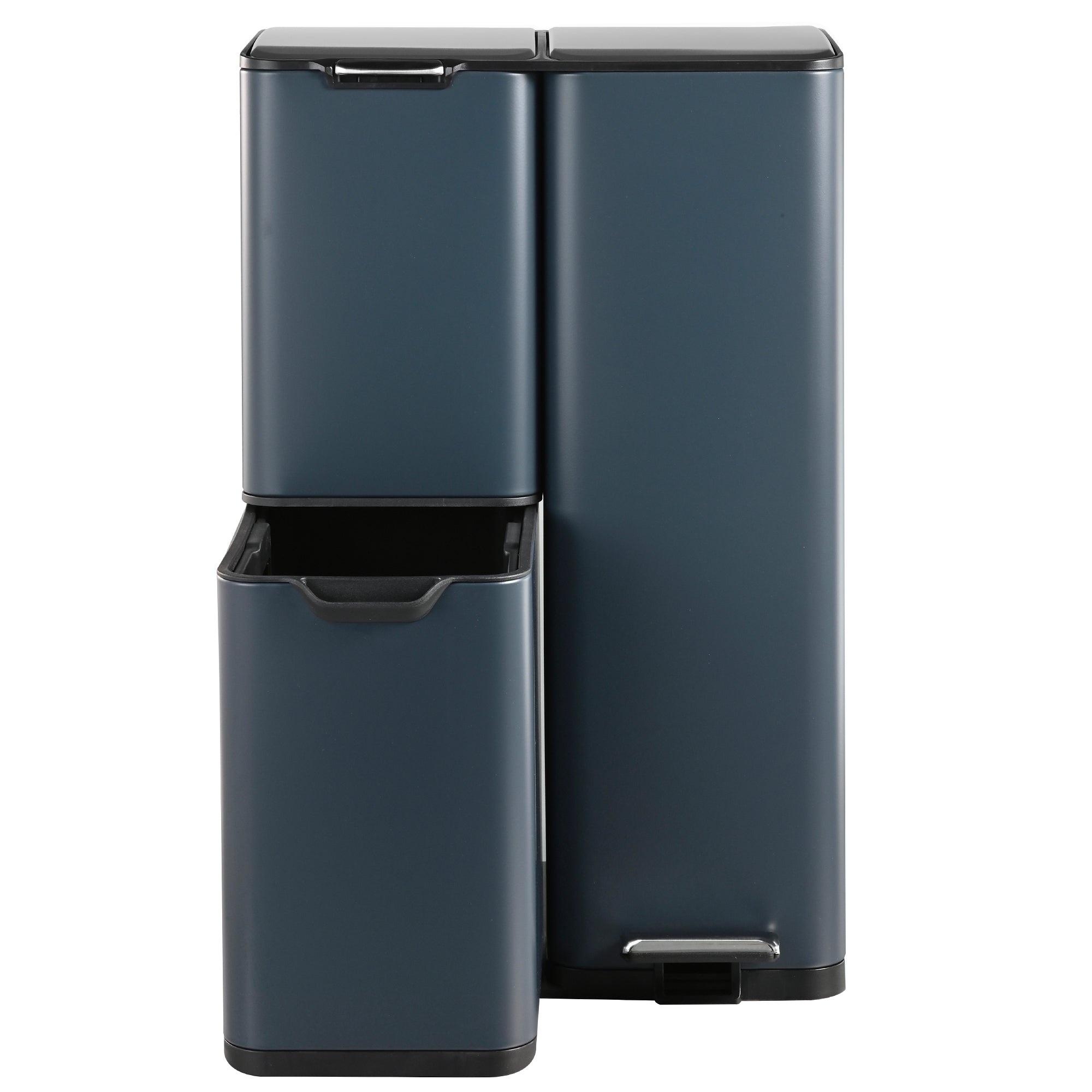 Red Deco Haja poubelle tri 60L inox gris 13+17+30L pédale