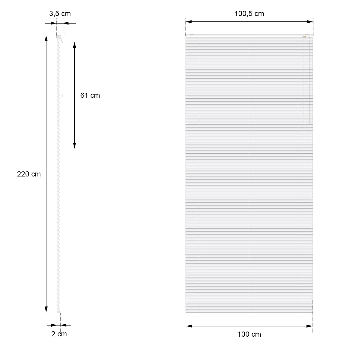 ECD Germany Garten jalousie alu 100x220 cm noire