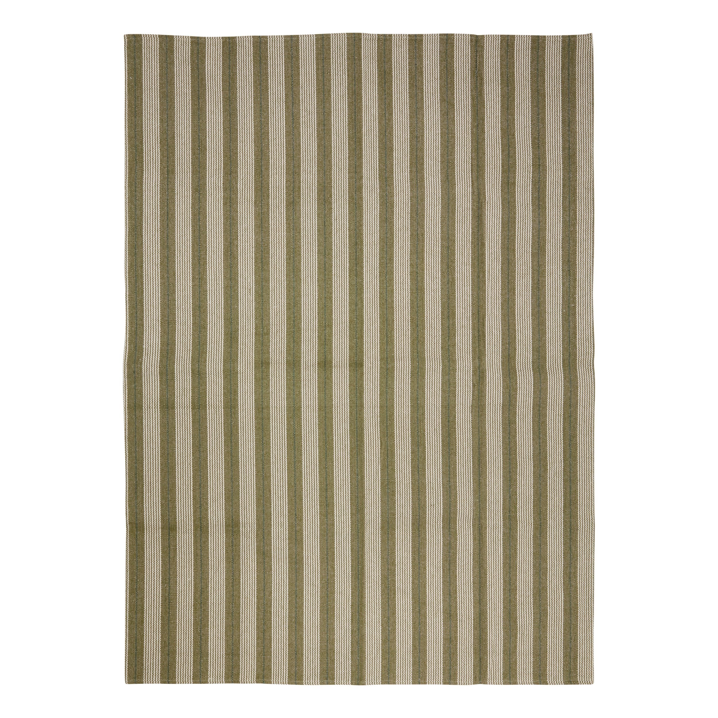 Stokomani Maison tapis rayé vert 120x170 cm salon