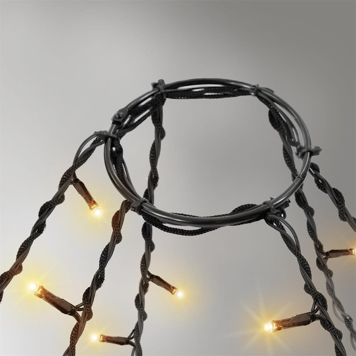 ECD Germany Guirlande Mât LED Blanc Chaud 192 LED 208 cm