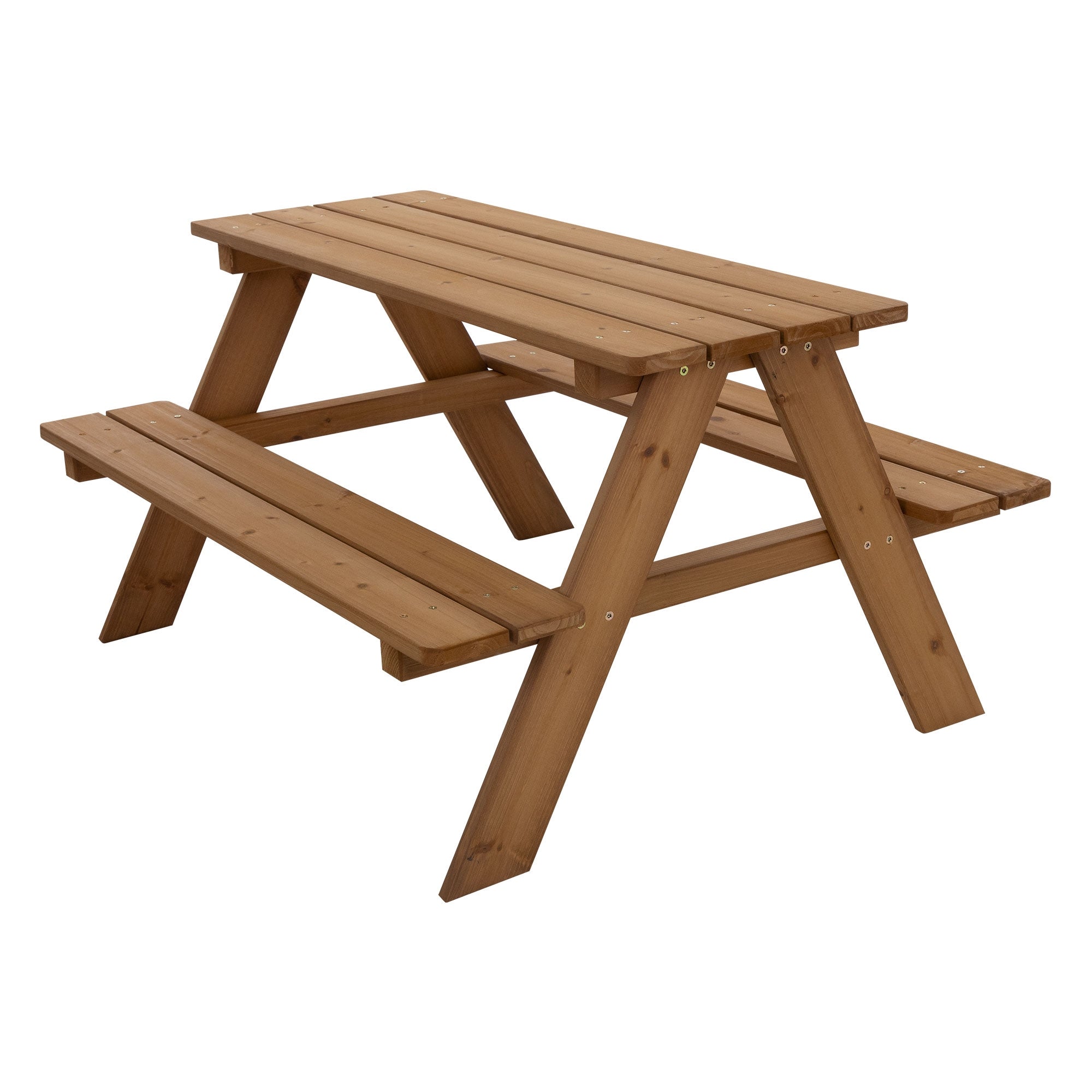 ECD Germany Kinder table pique-nique enfant marron 4 places bois