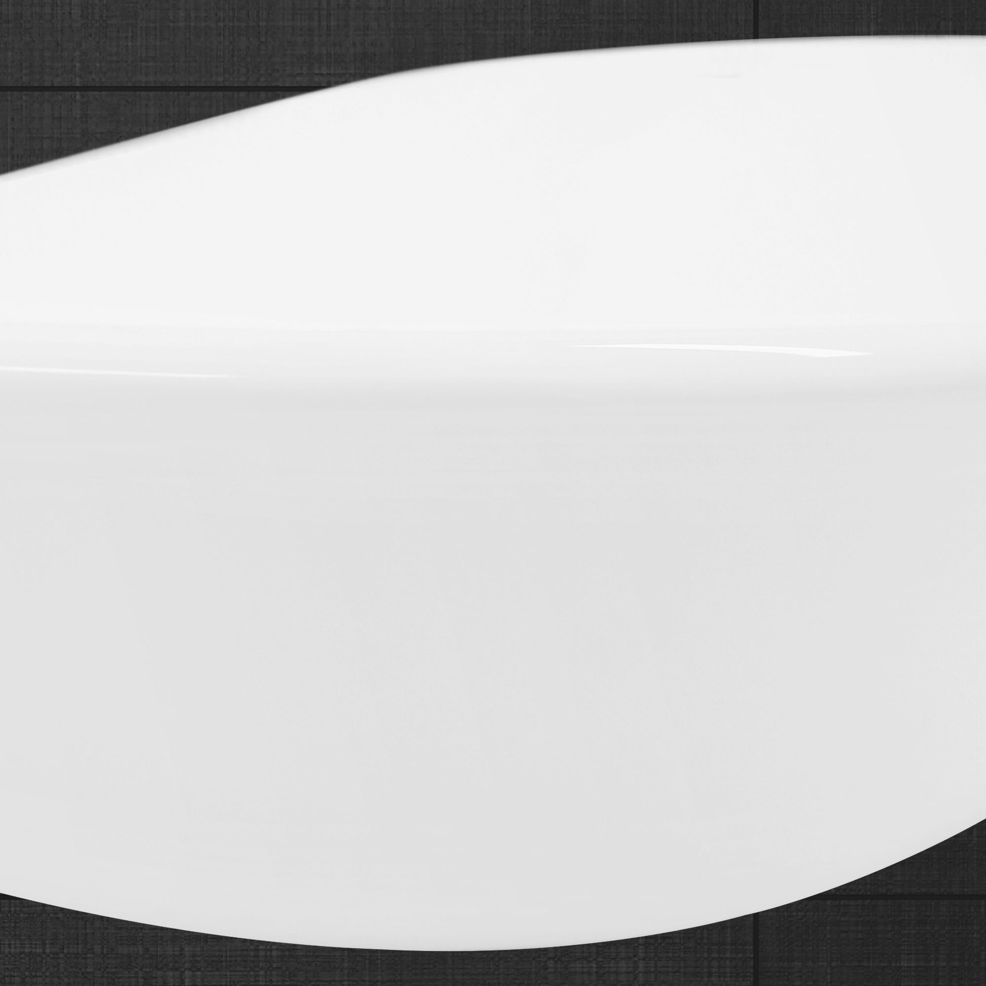 LuxeBath vasque ovale à poser blanche 64 cm céramique sans trop-plein