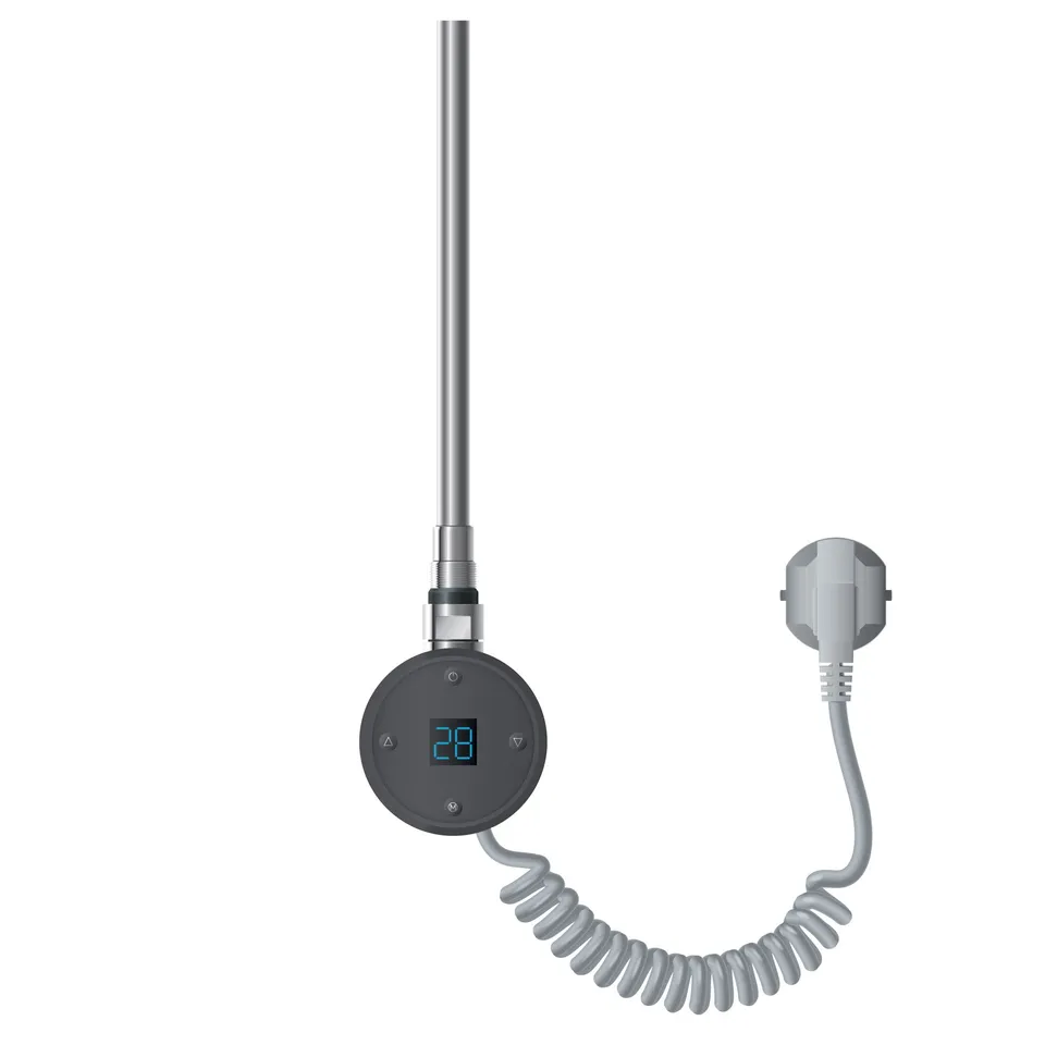 ECD Germany tige chauffante radiateur 900W anthracite thermostat