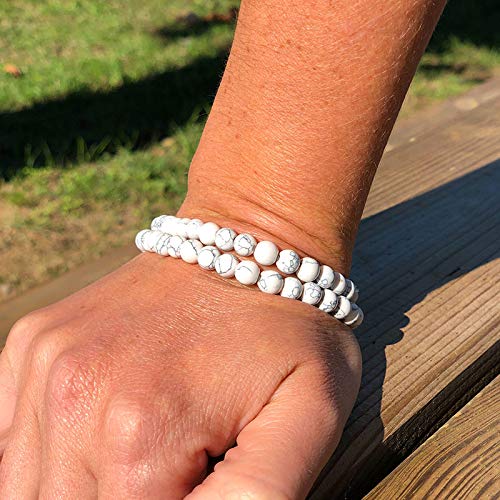 Shop-Story Lifestyle Lot 2 Bracelets Howlite blanche