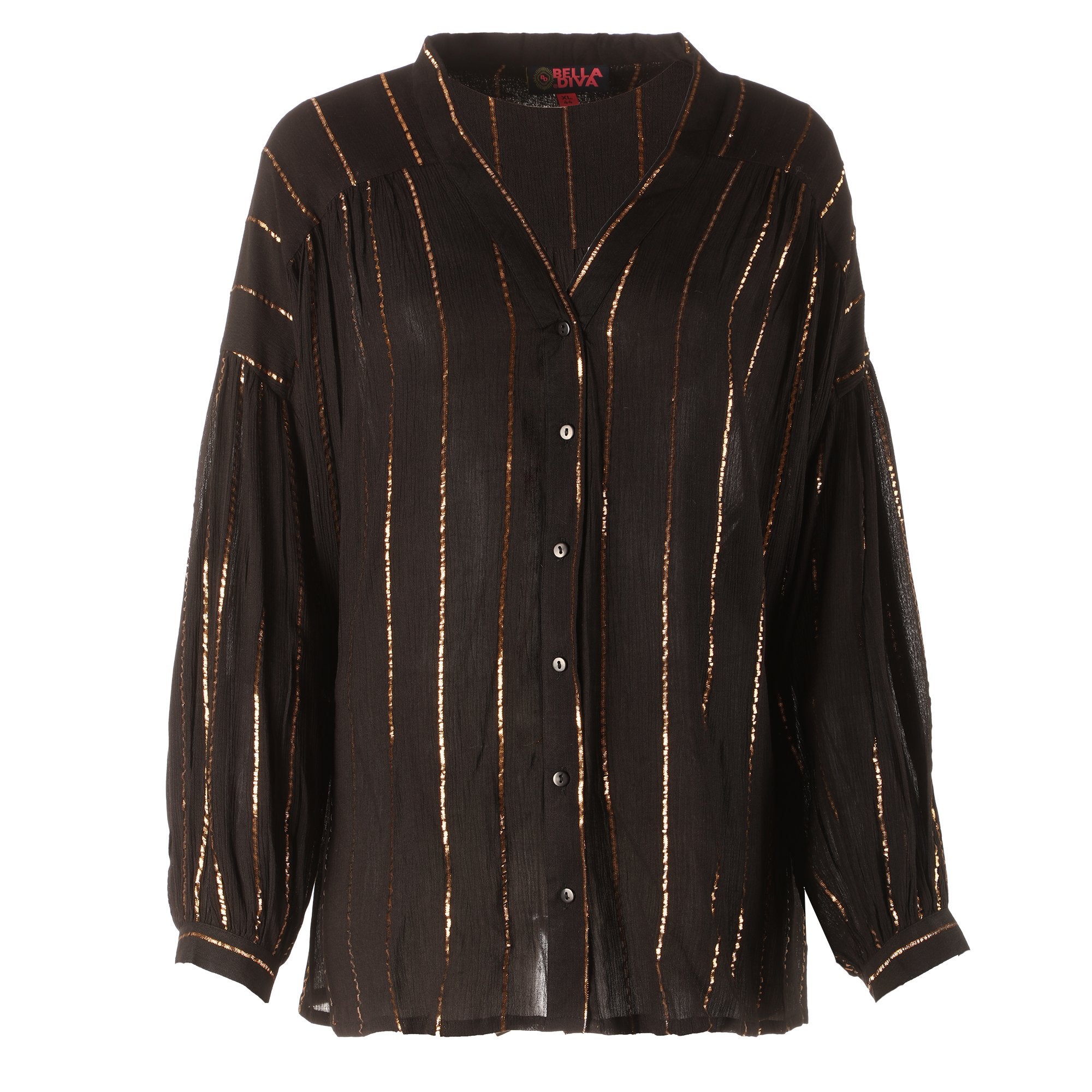 Stokomani Mode blouse noire femme XL grande taille