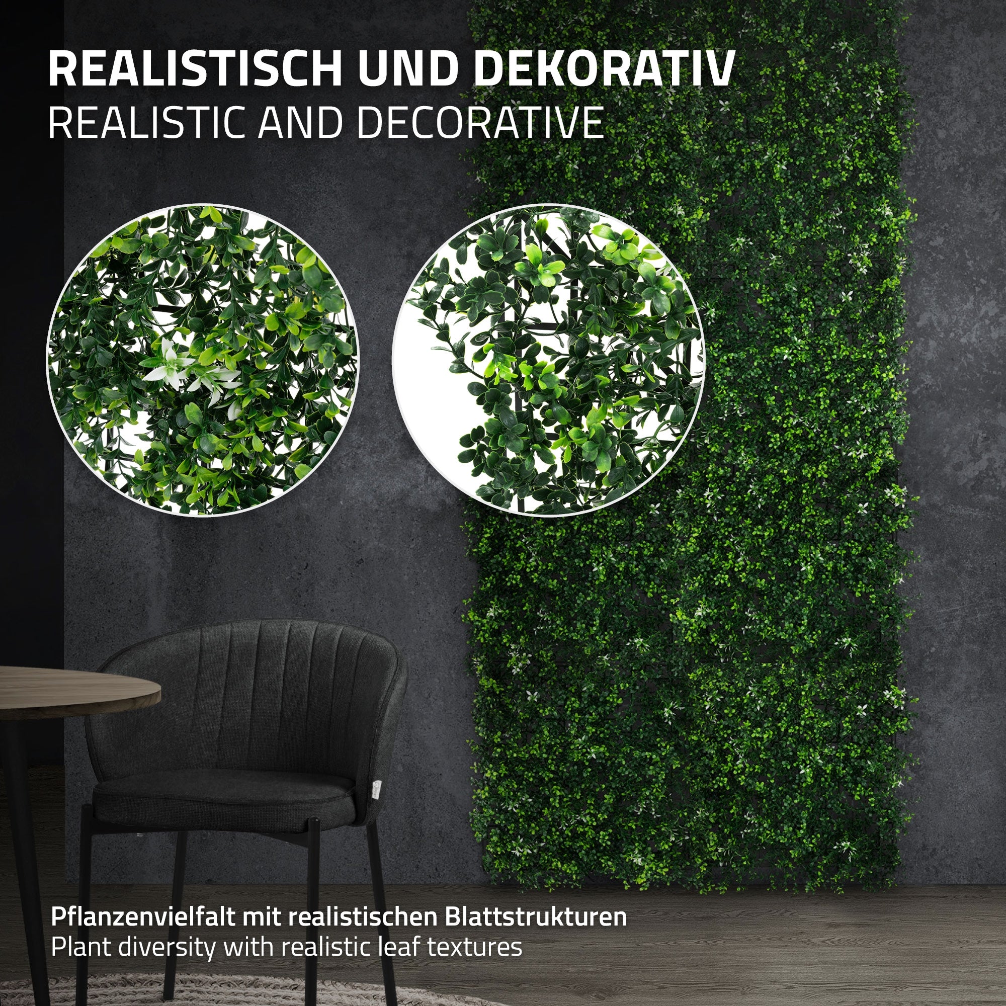 ECD Germany Haus & Wohnen Pachysandra mur végétal 4x50x50 vert