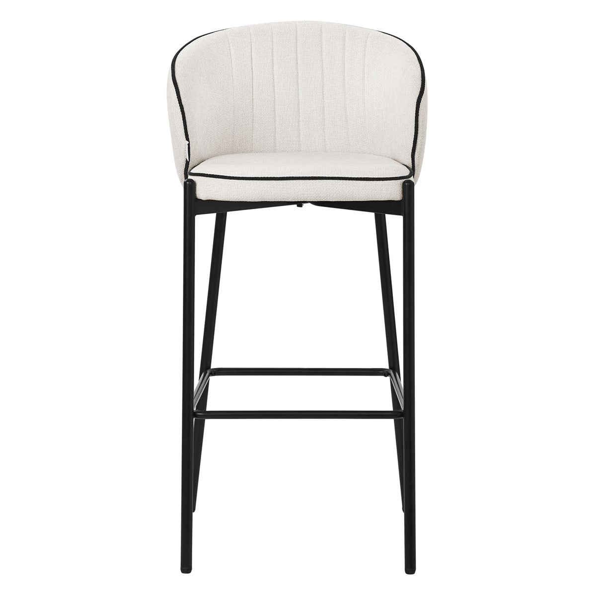 ECD Germany ML-Design Lot 2 tabourets de bar beiges tissu
