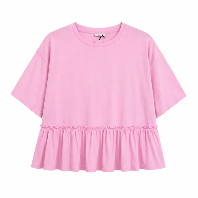 Stokomani Mode t-shirt manches courtes rose coton femme