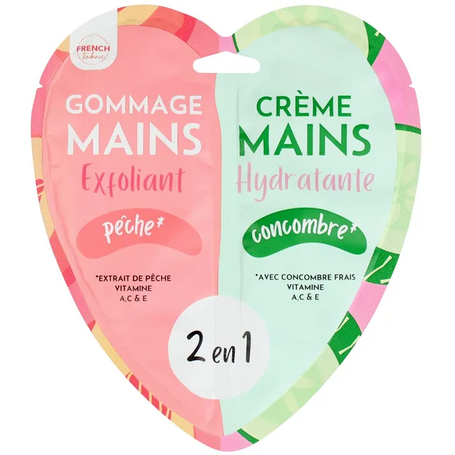 Stokomani duo gommage et crème mains pêche concombre soin