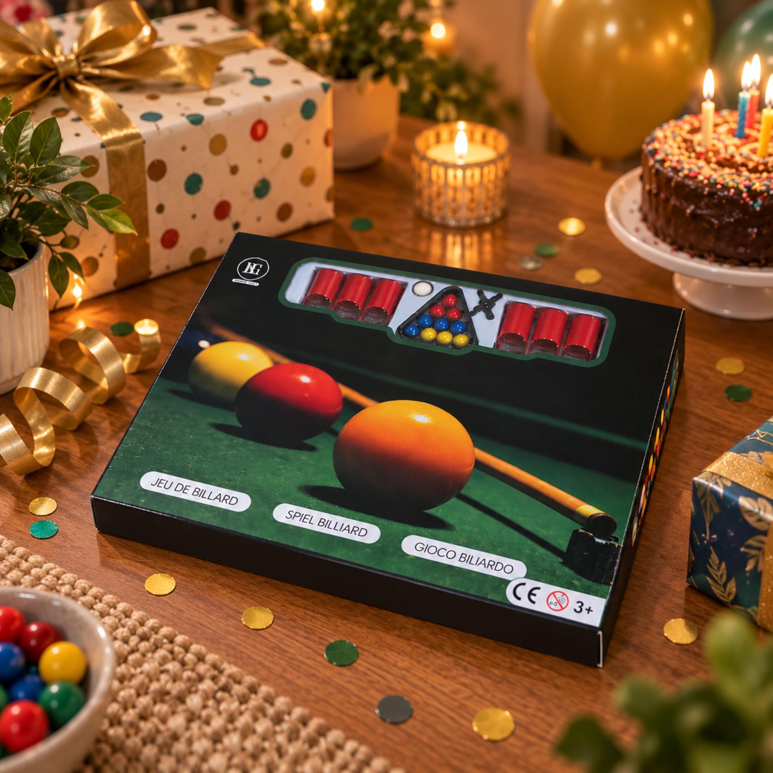 Shop-Story Loisirs Mini Billard 38x23 cm avec accessoires