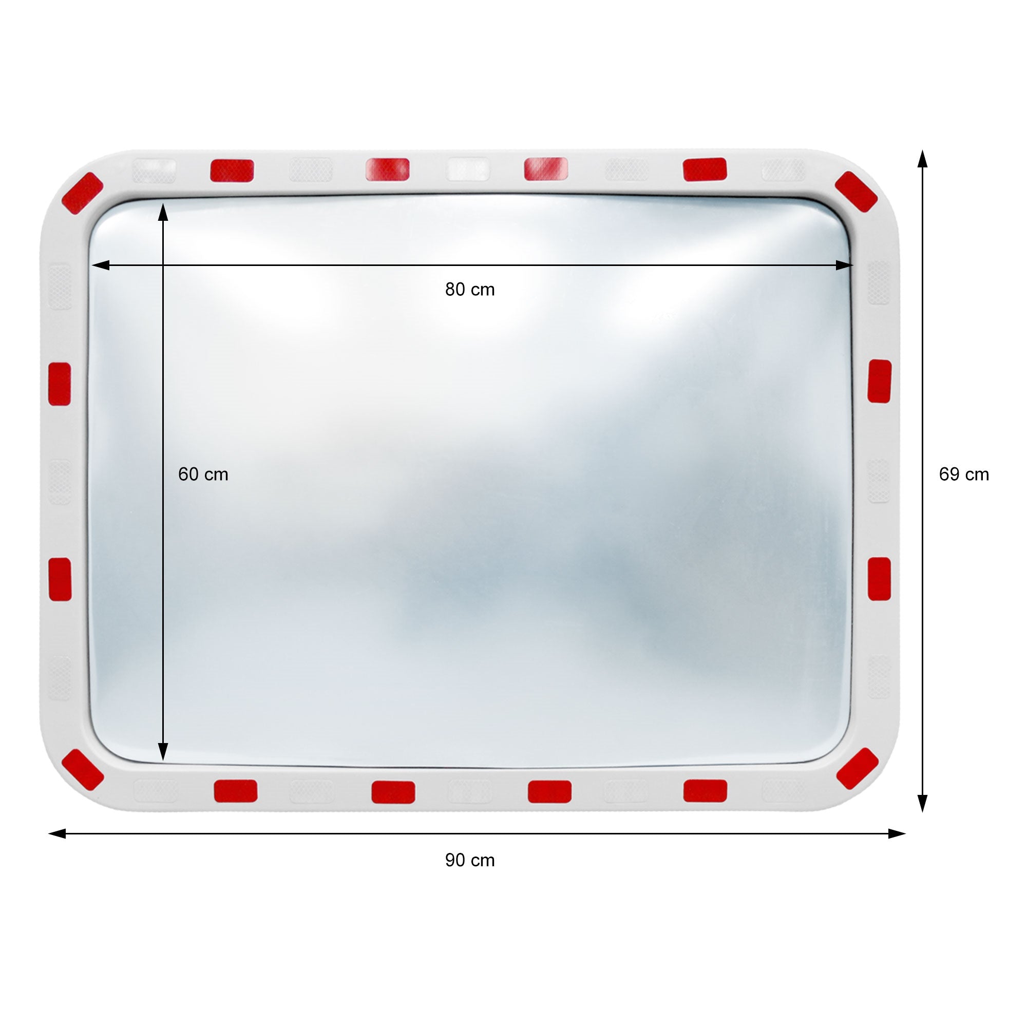 ECD Germany miroir de circulation convexe 60x80 cm extérieur