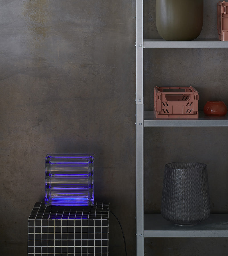 L'avant gardiste Déco lumineuse Lampe Doric Kismas bloc verre