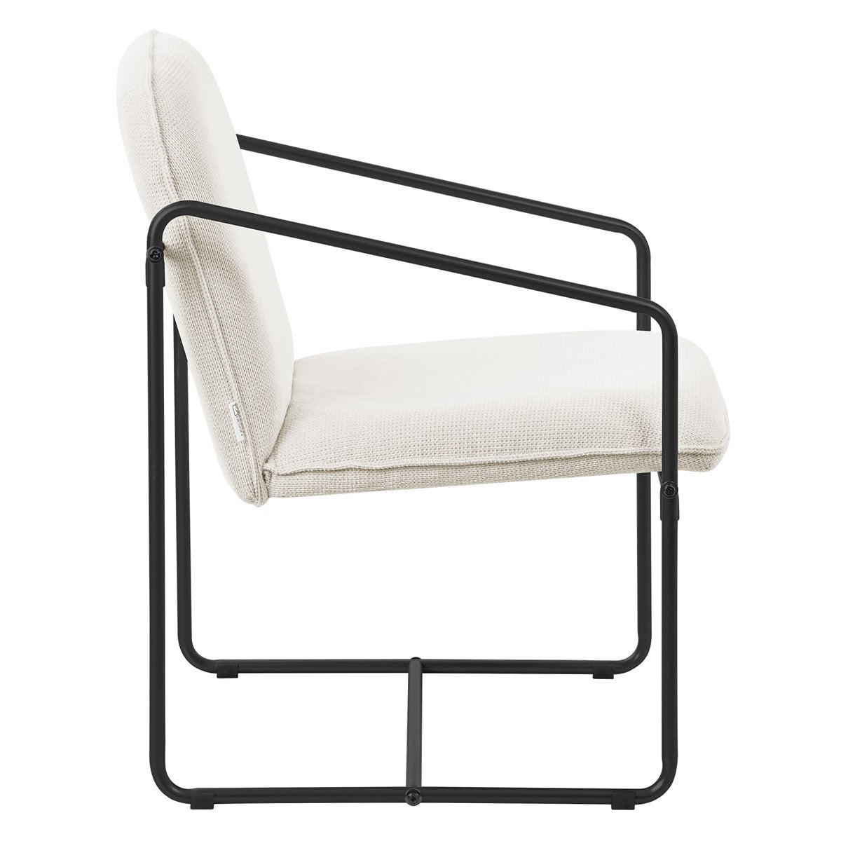 ECD Germany ML-Design lot 2 fauteuils beiges tissu 65x61x76 cm
