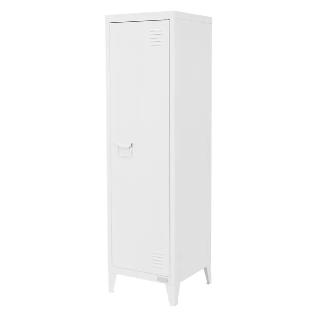 ECD Germany Werkstatt armoire métal blanc 38x38x137,5 cm 1 porte