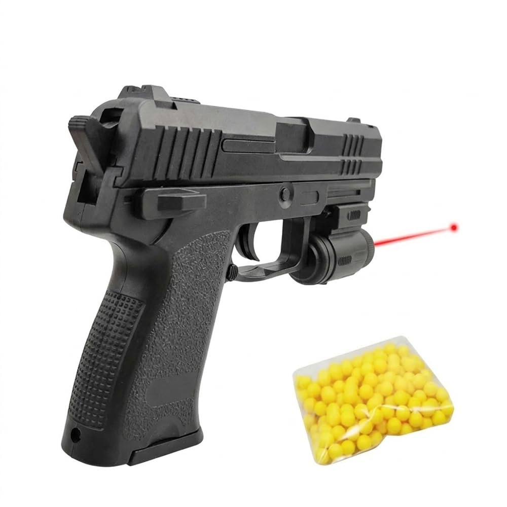 Shop-Story Loisirs Pistolet à Billes 15 cm Laser + 2000 billes
