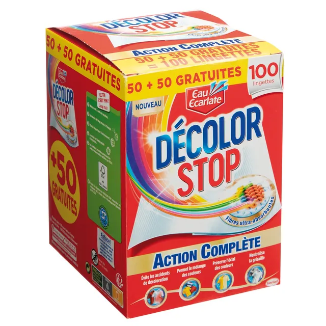 Stokomani Mode lingettes décolor stop 100 lingettes anti-dégorgement