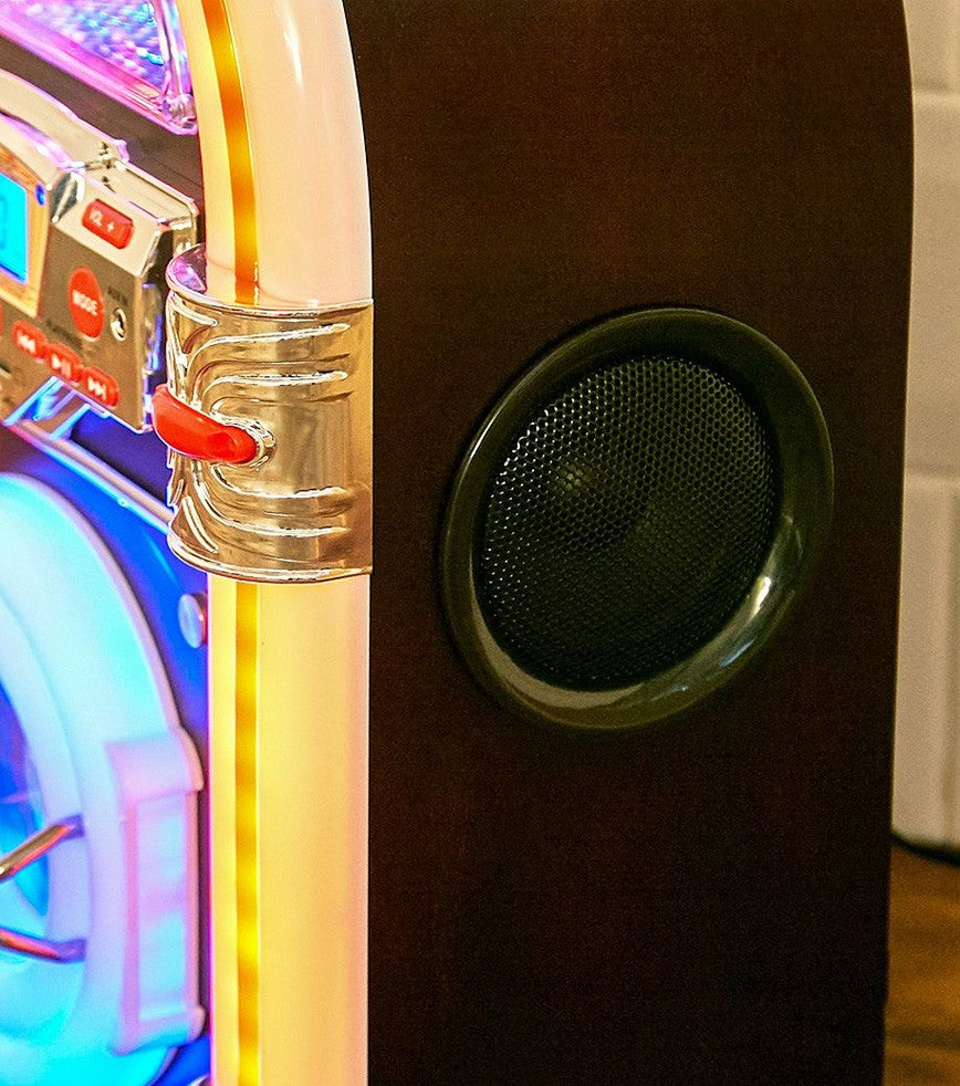 L'avant gardiste High-tech Jukebox rétro bluetooth années 60 salon