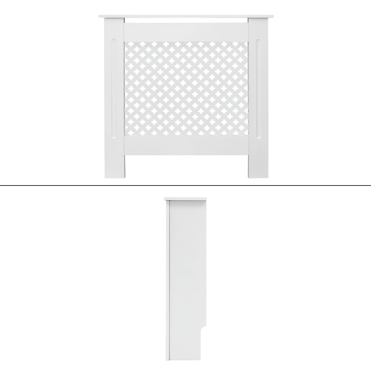 ECD Heizungen Cache-radiateur MDF 78x19x82cm Blanc Losange