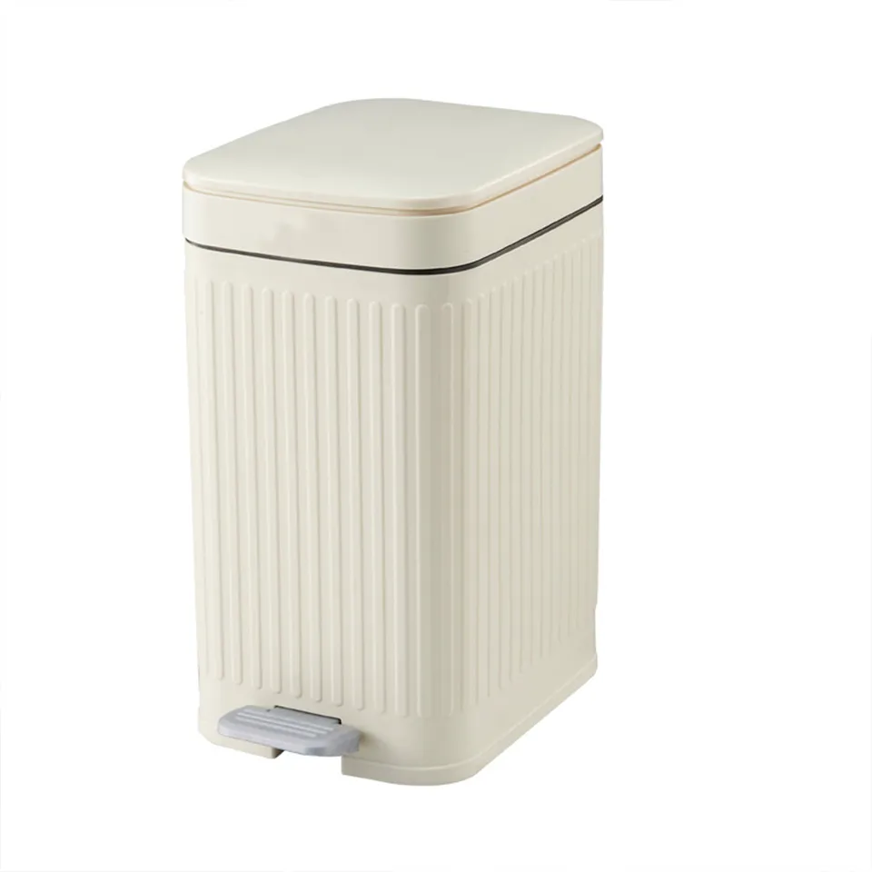 Red Deco Aura 10L poubelle à pédale blanche étroite