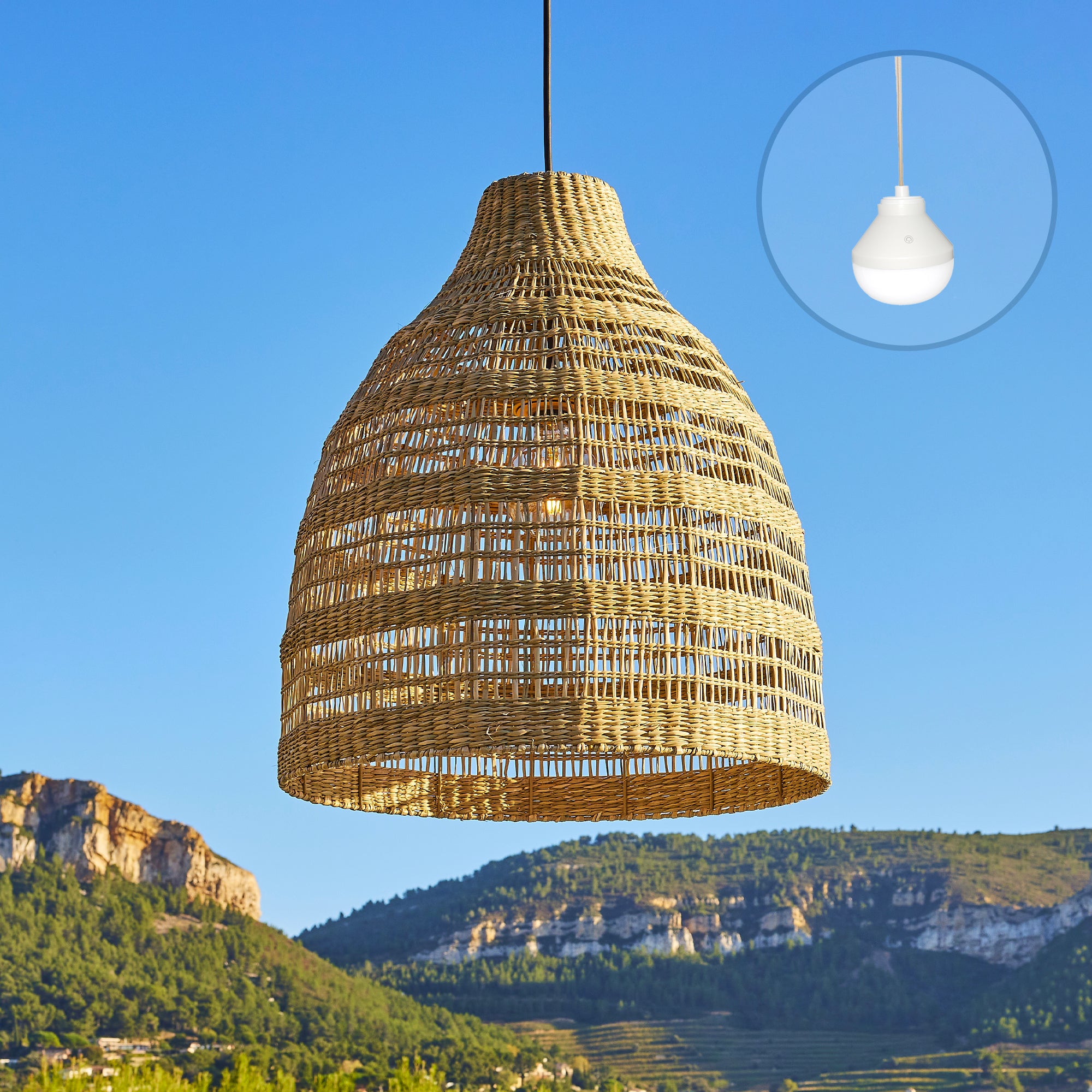 Red Deco Freya Long Nomad suspension sans fil herbe marine RGB