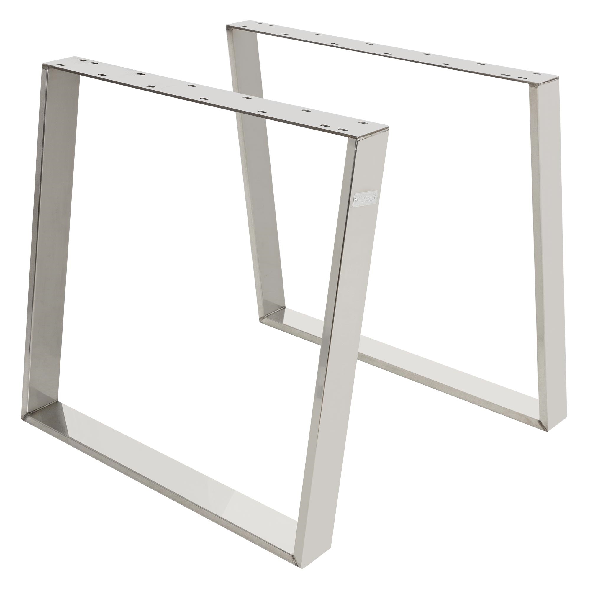 ECD Germany pieds table U 40x43 cm noir acier lot 2