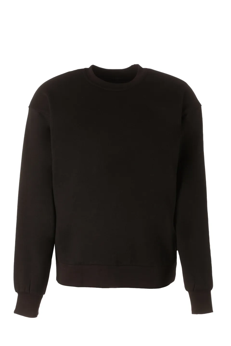 Stokomani Mode Sweat uni col rond noir homme coton L