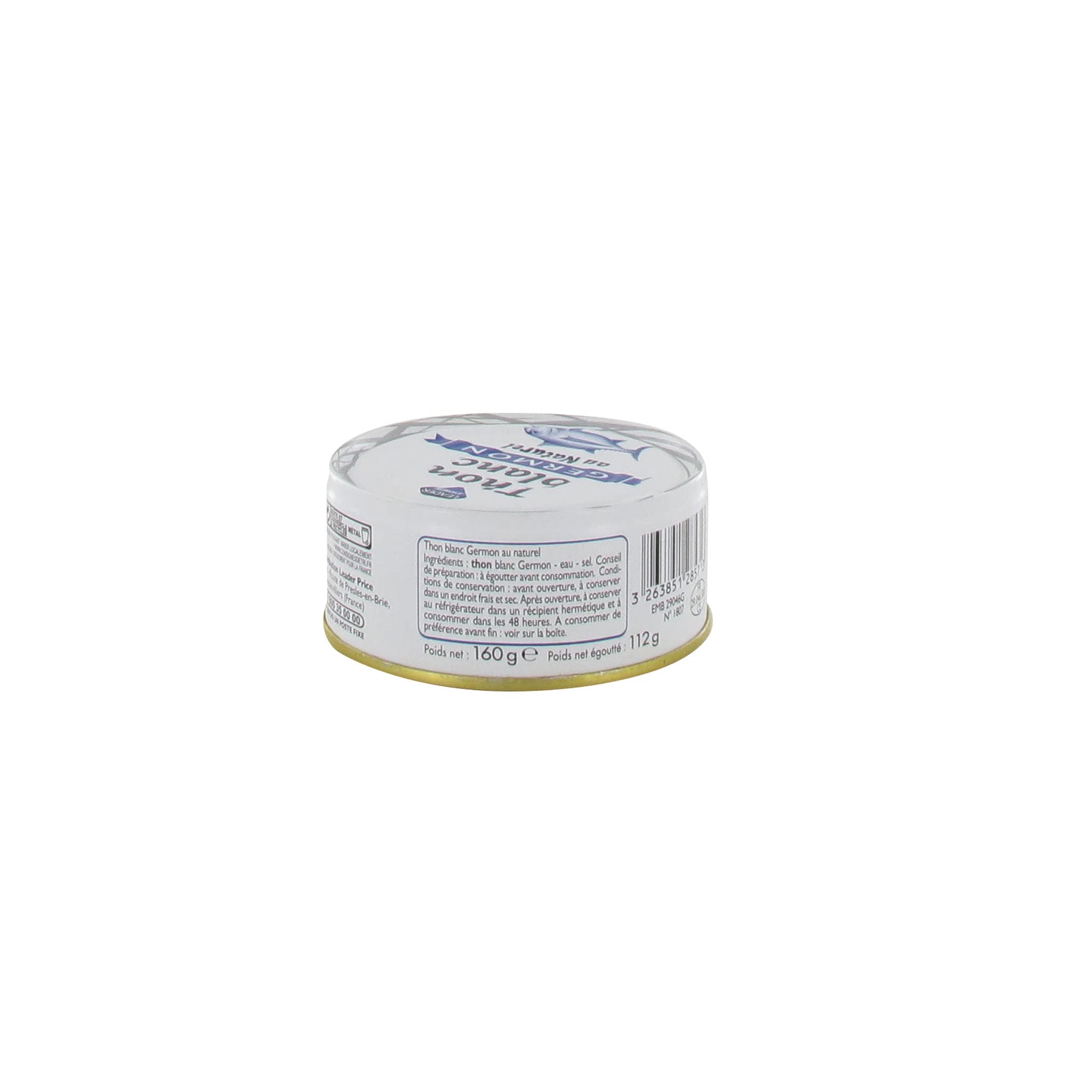 Leader Price Thon blanc nature 112g boîte conserve poisson