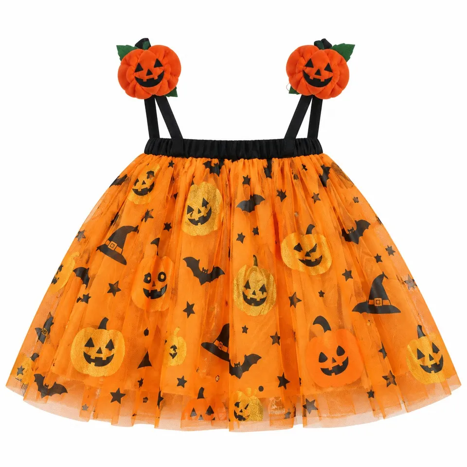 Jupon Halloween polyester orange H. 25 cm