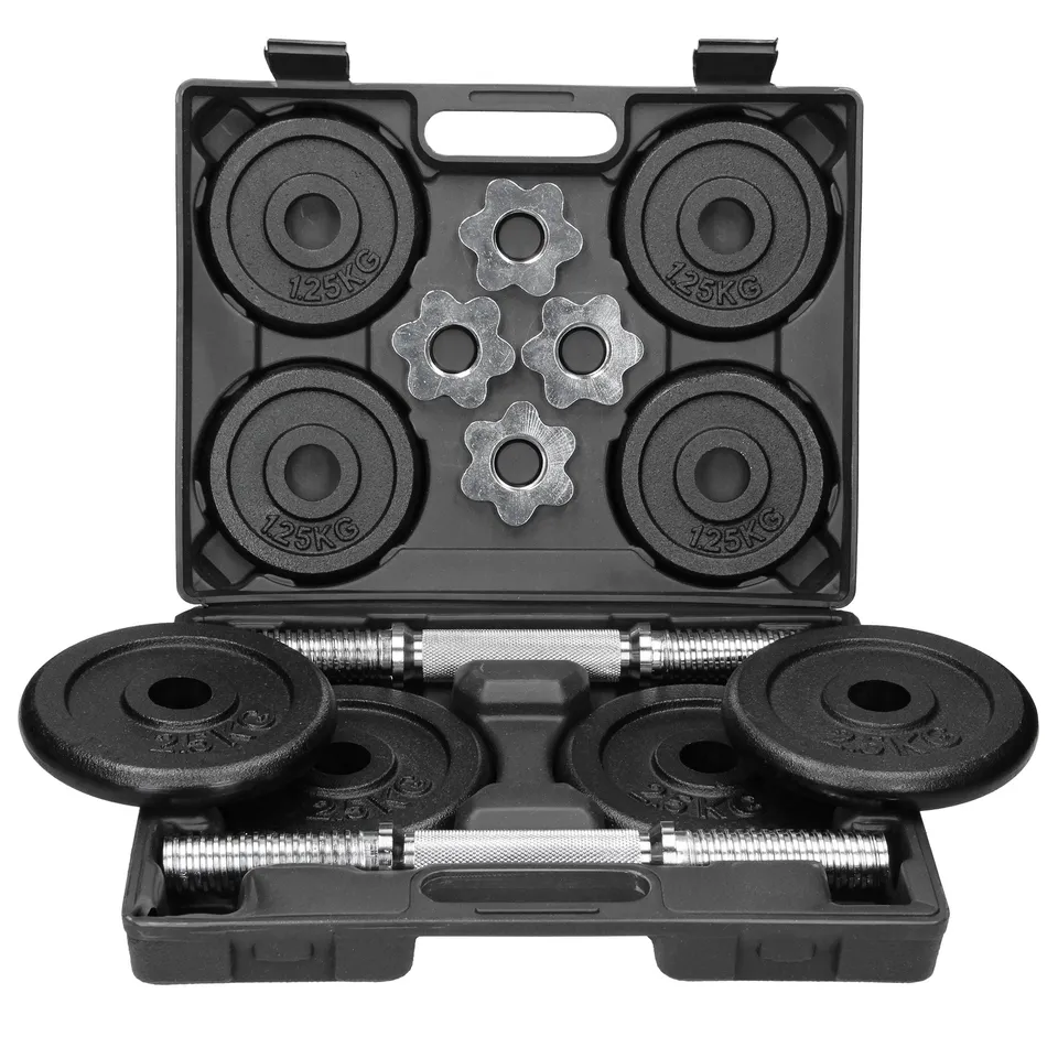 ECD Germany Sport & Freizeit haltère fonte 20 kg lot de 2
