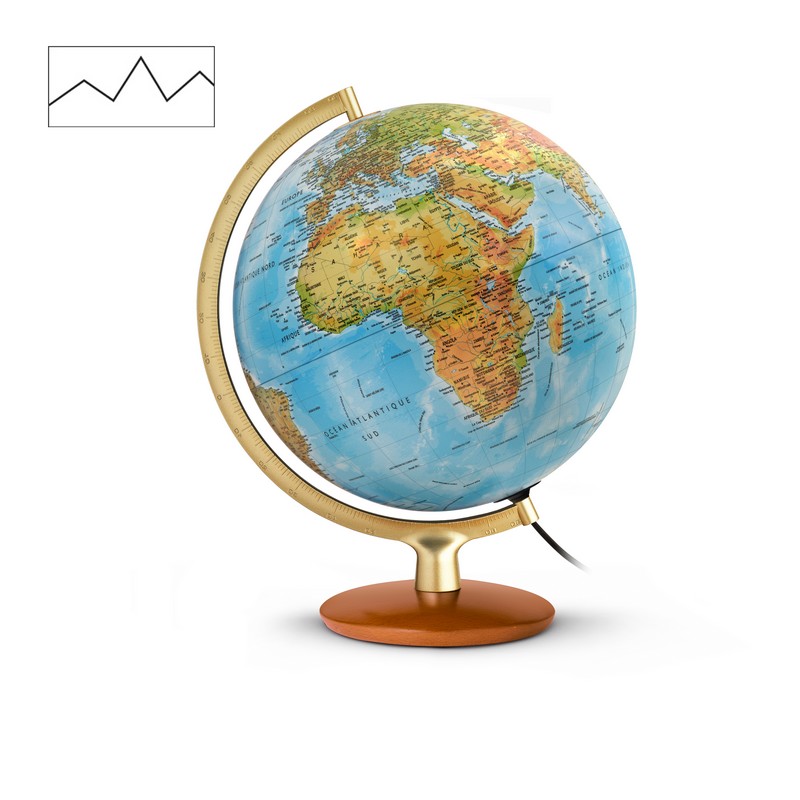 Safe Tool PREMIUM globe terrestre bleu relief 30 cm