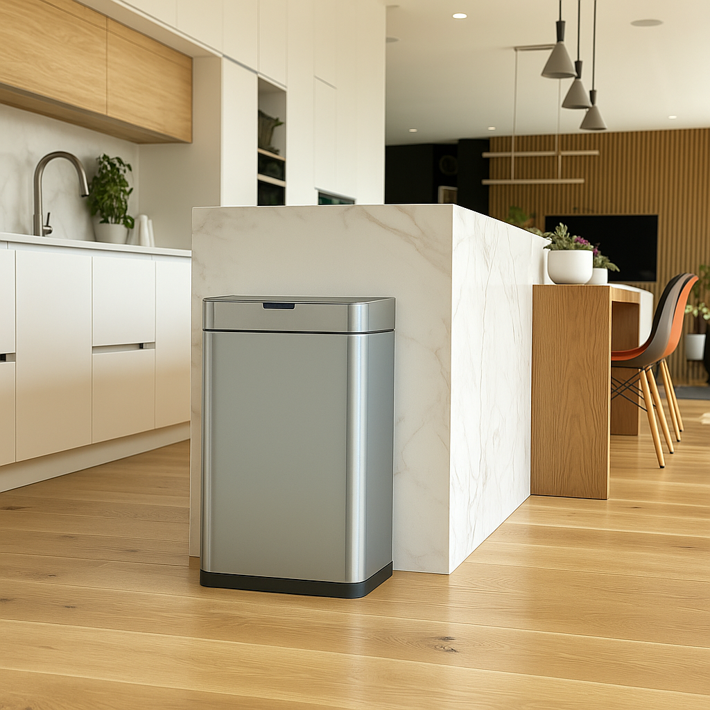 Red Deco Daytona 70L poubelle automatique inox capteur